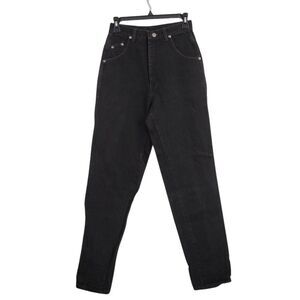 Vtg Wrangler‎ Silverlake Black Jeans Sz 7/8 Western Bareback Cowgirl 34" Inseam